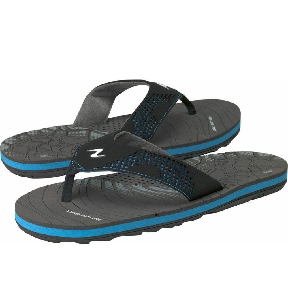 Aqua Lung Sandals Size 7 Sport Cay Flip Flops Beach Divers Suede Uppers New